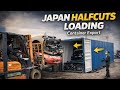 Japanese Halfcuts Container Loading Process | Real Car Export Work in Japan 🇯🇵 #japan