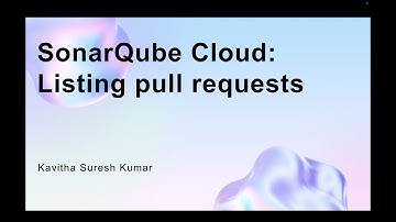 SonarQube Cloud: Listing pull requests