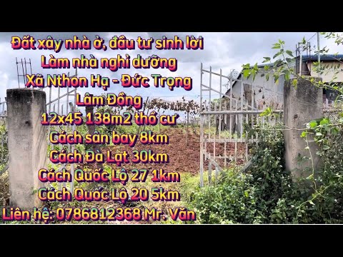 Video Đất Xã Nthon Hạ- Huyện Đức Trọng - Tỉnh Lâm Đồng. - youtube