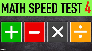 Math Speed Test #4 (25 Math Problems) - Addition Subtraction Multiplication Division Mental Math