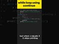 #4 understanding while loop using continue