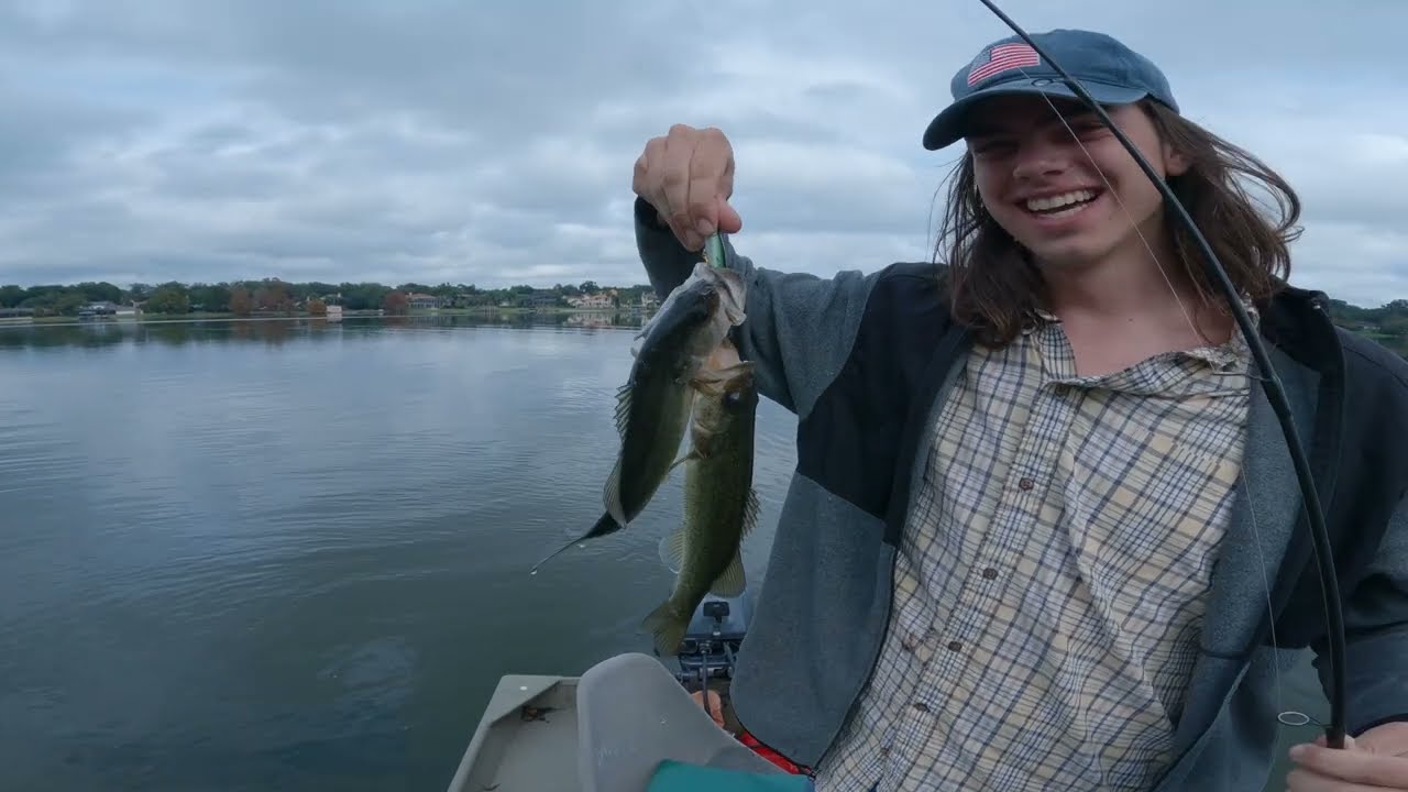Caught a Double!!! Bass Fishing in Florida