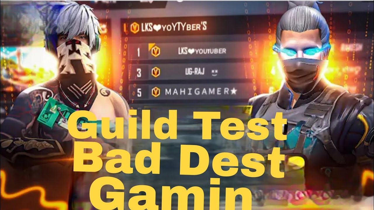 Guuld test win 1v1 custom ROOM for me and come in Guild the Guild name is baddest gaming