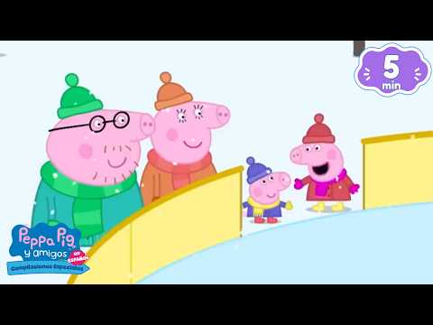 Peppa Pig Learns to Ice Skate! ⛸️🐷 | Peppa Pig and Friends in Spanish - Compilations