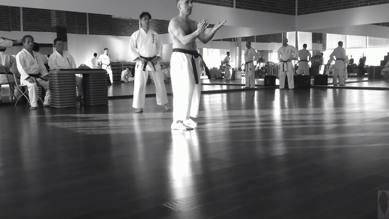 Documentary Fragment Dan test Sanchin Kitae Uechi ryu Karate 07/April/2018 Film Andrey Goryachev