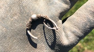 First silver earring using the Whites MXT! Finding silver in Portland!