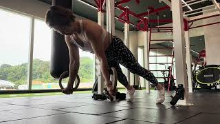 Rings plank holds with option of external rotation