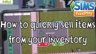 The Sims Freeplay Sell All Inventory (Selling Multiple Items Faster/Quickly)