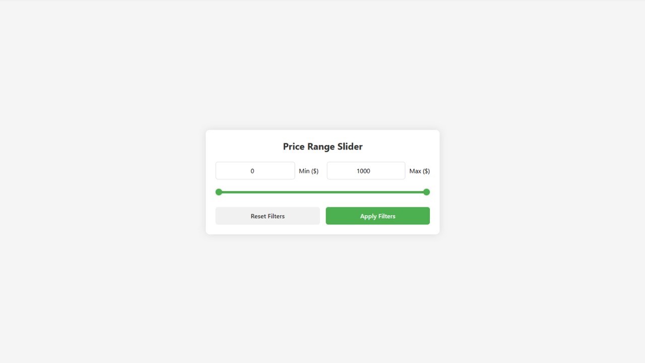 🚀 Build a Price Range Slider with HTML, CSS & JavaScript - YouTube