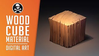 WOOD CUBE ● Material Digital Drawing Process [ SephirothArt ]