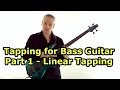 Tapping For Bass Guitar Lesson - Fast Van Halen / Billy Sheehan style Linear Tapping