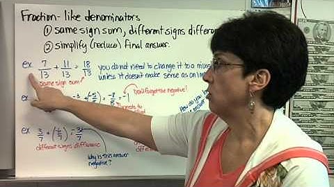 Adding & Subtracting Rational Numbers (Decimals & Like Fractions)