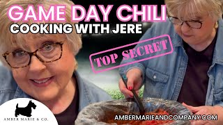 🔥🏈 Game Day Chili Recipe: Secret Ingredient Revealed! | Amber Marie's Winning Touch🔥🏈