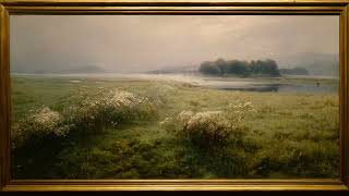 Misty Meadow Oil Painting 4K TV Art 6 Hours | Vintage Landscape | Samsung Frame TV Screensaver screenshot 4