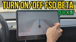 How to Turn On\/Off Tesla FSD Beta Quickly