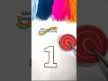 تعليم و تلوين و رسم رقم واحد 1 Teaching Drawing And Coloring One Number 1 