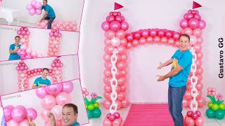 BALLOON CASTLE 😍 balloon decoration ideas😊 birthday decoration ideas at home - Gustavo gg