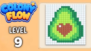 Colony Flow Level 9 walkthrough & solution Gameplay Easy