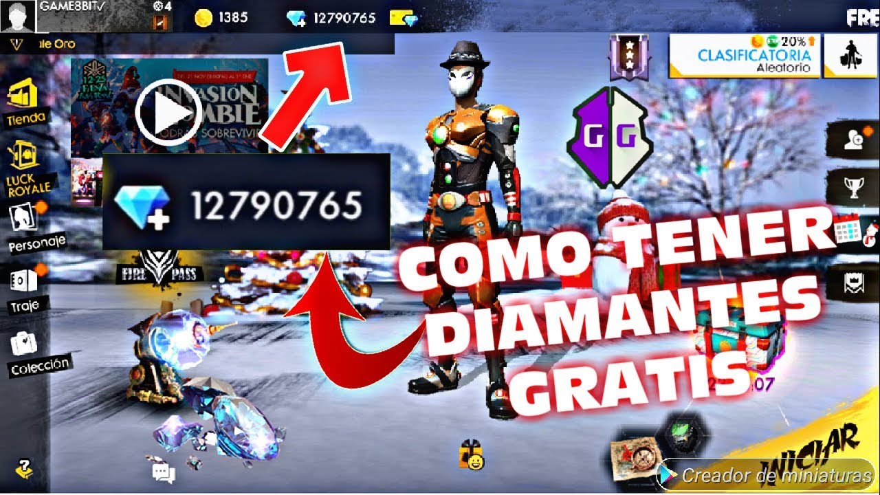 COMO CONSEGUIR DIAMANTES GRATIS PARA FREE FIRE // NUEVO METODO 2019 - 