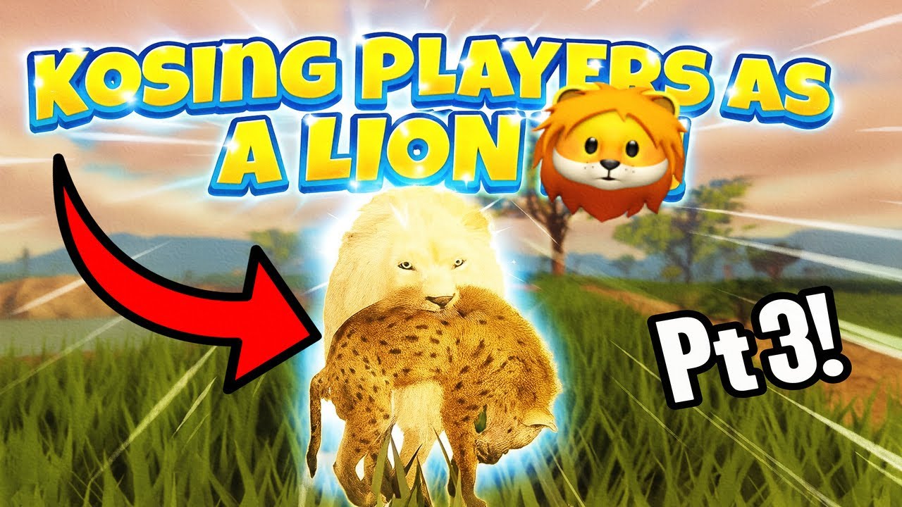 KOSING Players as a Lion Pt 3 in Roblox Savannah Life!