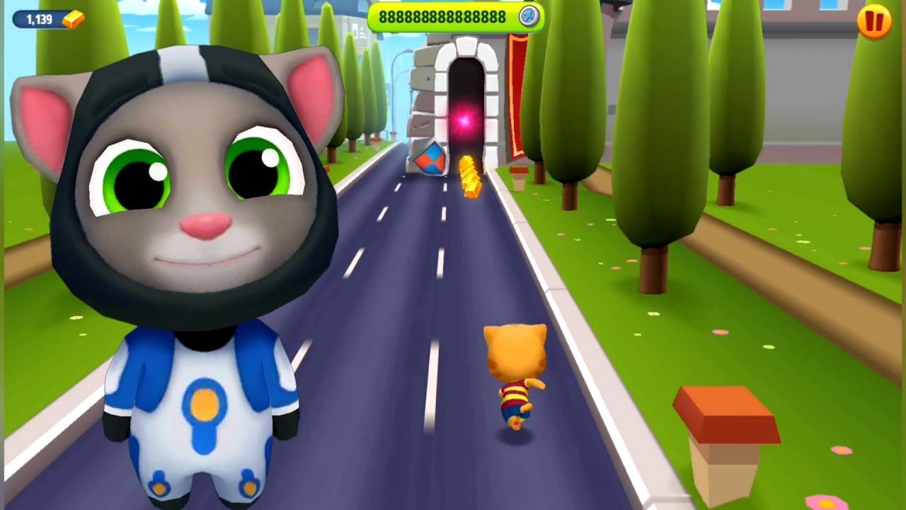 Talking Tom Gold Run in a Strange World - Astronaut Tom vs Super Raccoon - P35