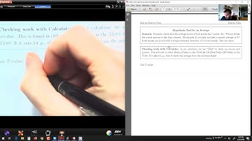 Hypothesis Test for 1-Sample Average TI-83/84, TI-89, GeoGebra