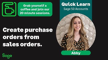 Sage 50 Accounts (UK) - Generate purchase order from sales orders in v29.2