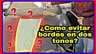 cómo evitar bordes en uniones de pintura (dos tonos )