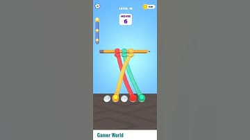 Tangle Master Rope Puzzle Game [Level 18 Solved] #shorts #tanglemaster #youtubeshorts