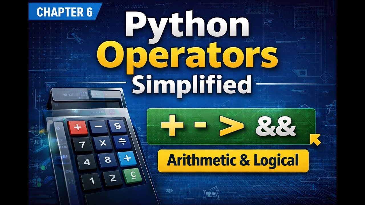 Chapter 6: Python Operators Explained Simply | Arithmetic, Comparison & Logical Operators | Learnify