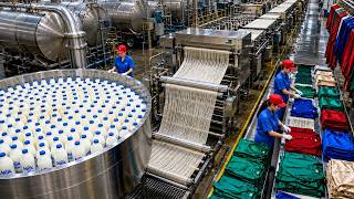 How Billions of Spoiled Milk Bottles Become Ultra-Soft Silk Clothes | Full Factory Process screenshot 1