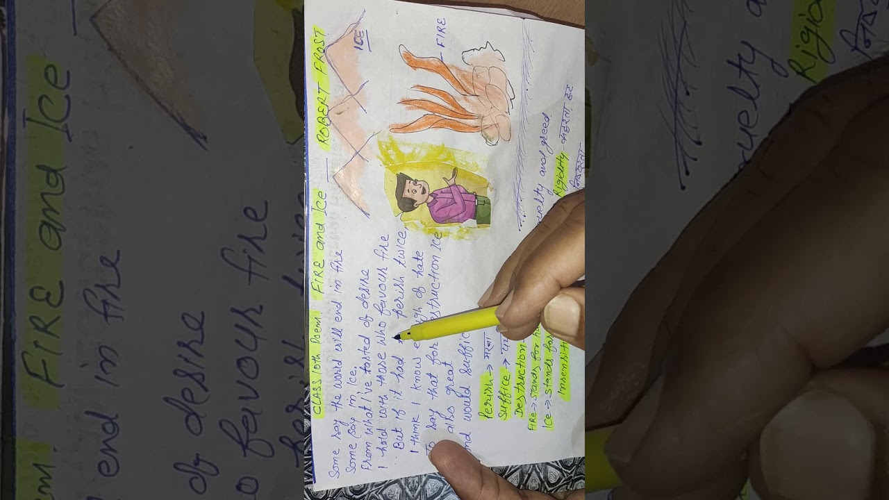 Class 10th Poem Fire And Ice Youtube