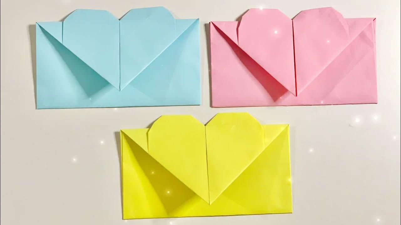 Origami Paper Heart Envelope Making How to Make Heart Envelope YouTube