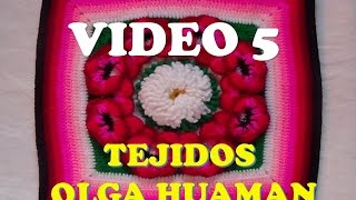 VIDEO 5 Cuadrado o muestra PENSAMIENTO a crochet para colchas y cojines paso a paso