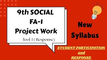 9th 💯SOCIAL FA-1 Project Work and Response -9th Class 💯SAMP-1 SOCIAL Project | 9th-💯SOCIAL FA-1 📑👍