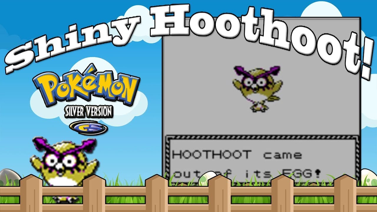 Shiny Hoothoot REACTION! 1/64 odds Egg Hatching! Pokémon Silver Virtual Console [VC]