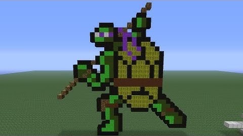 Minecraft Pixel Art: Donatello Tutorial - TMNT