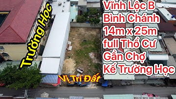 Bán đất Thổ Cư Tuyệt Đẹp 14m x 25m Kế Chợ Liên Khu 1-2-3 Vĩnh Lộc B,Bình Chánh