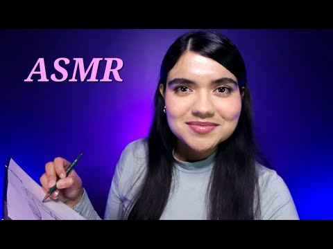 ASMR ✍️ DIBUJANDO Y MIDIENDO TU CARITA 😀