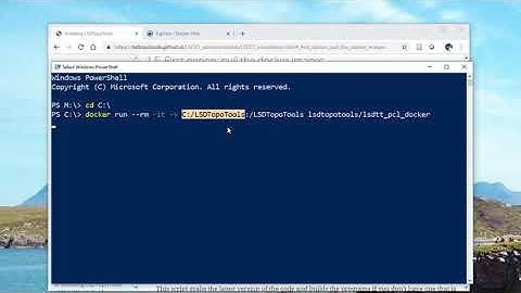 Starting an LSDTopoTools session in Docker