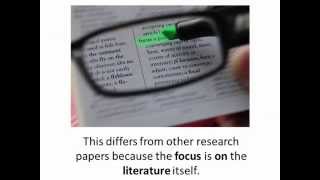 Literature Reviews: How to find and do them