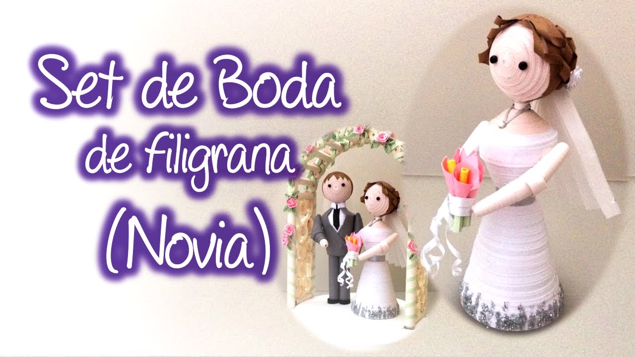 Set de boda de filigrana (Novia), Quilling Wedding Set (Bride)