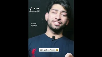 Gourav ch2 bolo zuban kesariya new video 😂😂 funny tiktok video sayri gourav Choudhary #shorts
