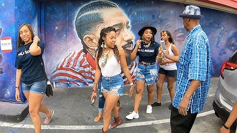 NlPSEY HUS$LE fans, murals, and love at the Marathon Store.