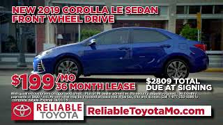 Reliable Toyota Corolla October TV