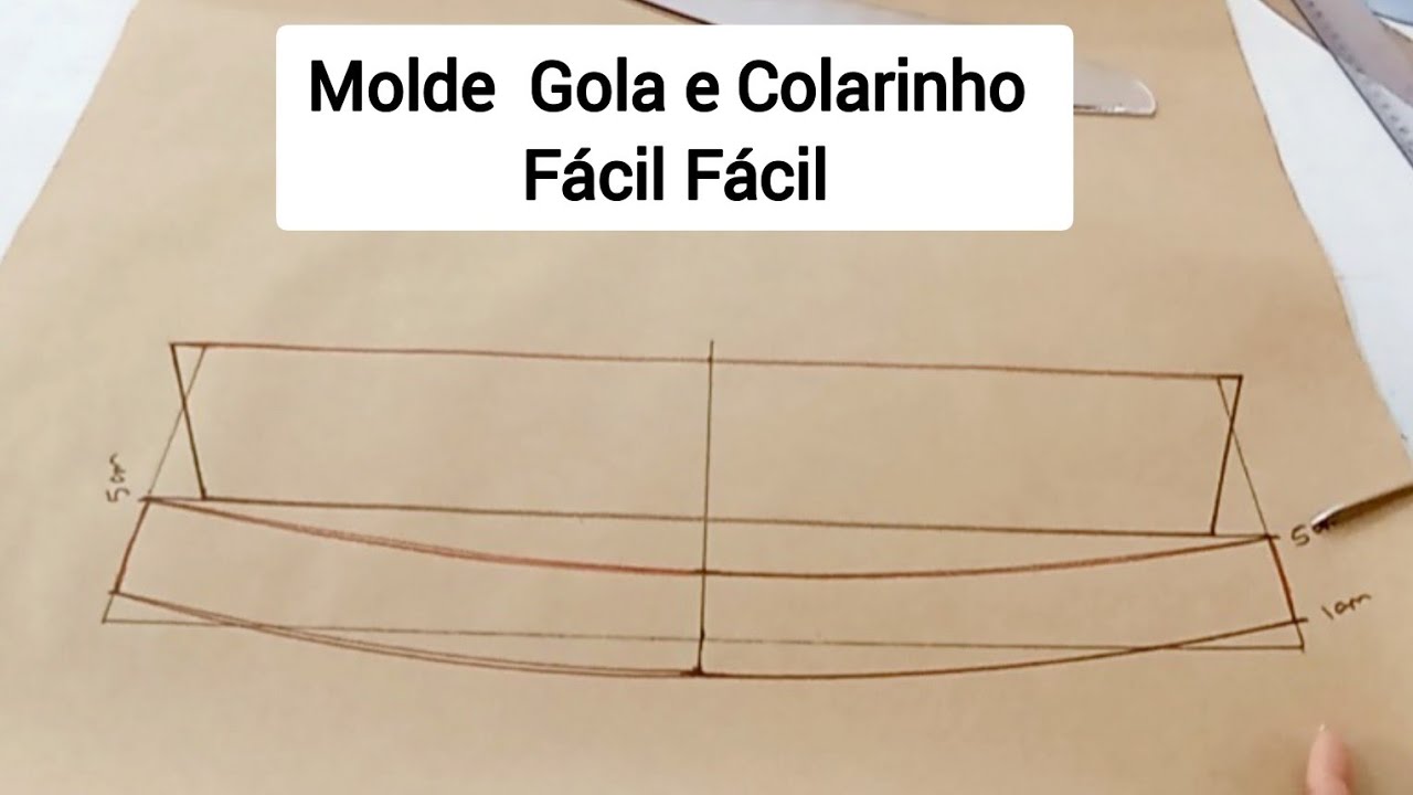 Como fazer molde de GOLA e COLARINHO para camisa