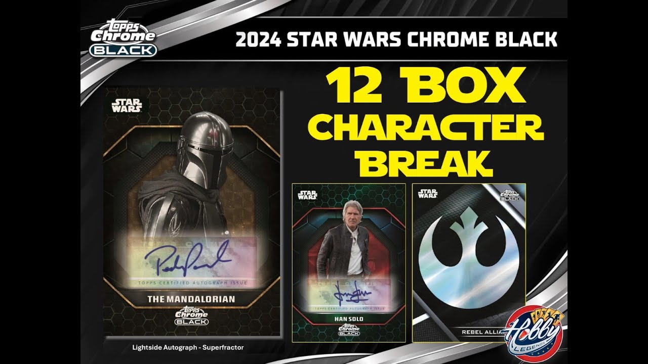 2024 Topps STAR WARS CHROME BLACK (12 коробок) Break #12 eBay 28.05.25