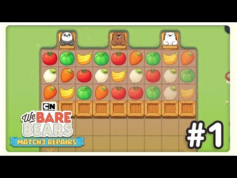 We Bare Bears | Match 3 Repairs | Game Walkthrough #1 | Cartoon Network