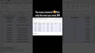 Extract specific columns with CHOOSECOLS()⚡️