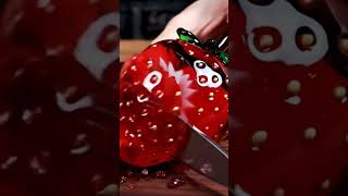 Oddly Satisfying Strawberry Slice🍓✨🔪 #fruit #satisfying #ai #aiasmr #youtube